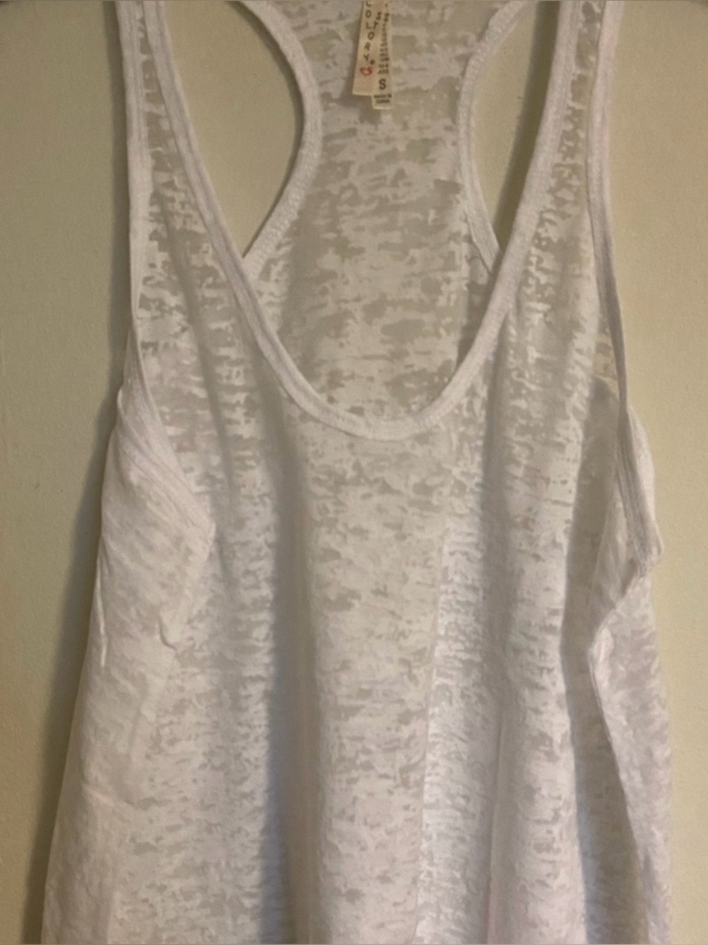 White Racerback Tank Top - Unbranded